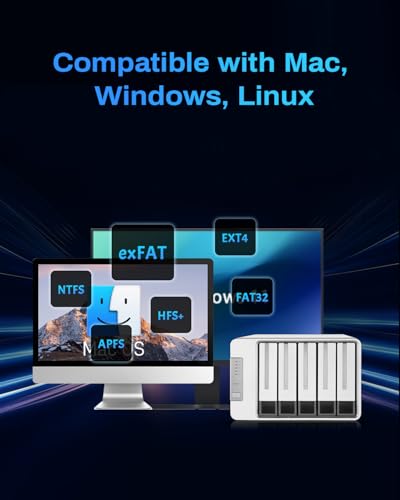 TERRAMASTER D5-310 HDD Enclosure 5Bay Hardware Raid Supports RAID 5, 0, 1, 10, Single, USB 3.1 Type C Direct Attached Storage Backup Software Included (Diskless)