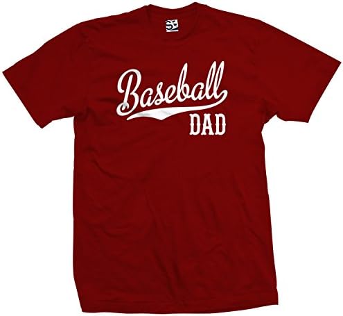 Shirt Boss Unisex Baseball Dad Script &amp; Tail T-Shirt XL Cardinal / White