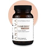 Clear Skin Supplement with Zinc & Probiotics for Adults – Supports Hormonal Acne, Breakouts & Rosacea – Acne Pills for Clearer Complexion – Anirva ClearDerm