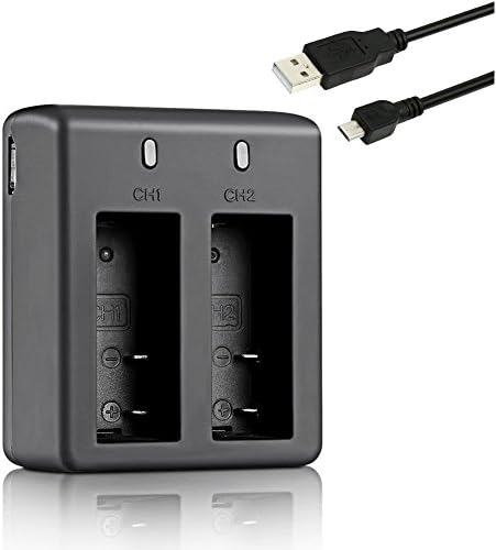 VVHOOY Action Camera Battery Charger for AKASO EK7000 1080P/DBPOWER/ODRVM/APEMAN/Campark/SOOCOO/SJCAM Sport Action Camera Accessory