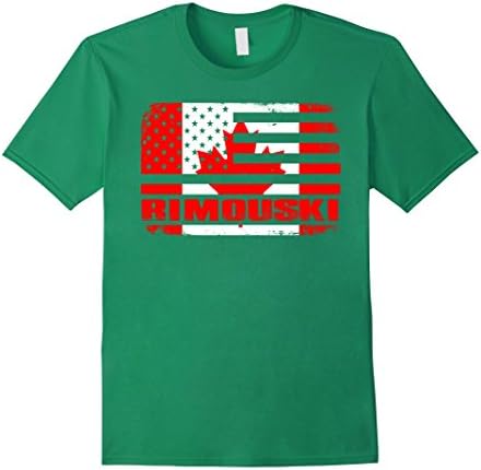 Mens RIMOUSKI Canada gifts shirt Large Kelly Green
