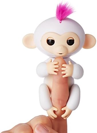 PRIME! Finger Interective baby monkey finger toy! Finger monkey, Christmas Gift! Electronic Pet Toy! Monkey Finger Puppets! White - Sophie!