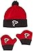 OTS NFL Atlanta Falcons Infant Pow Pow Knit Cap & Mittens Set, Team Color, Infant