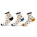 SHUAISHUAIKAI Womens Combed Cotton Socks Casual Ankle Socks Dots Crew socks (6 Pack in Giftbox)