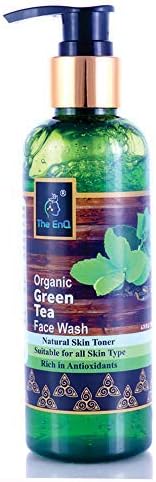 The EnQ Organic Green Tea Face Wash Natural Skin Toner Rich in Anti Oxidants For All Skin Types SLS Free and Paraben Free Ayurvedic Formulation 200 ml