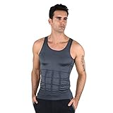 HOTER Mens Slimming Body Shaper Vest Shirt Abs Abdomen Slim, Multi-Style to Choose