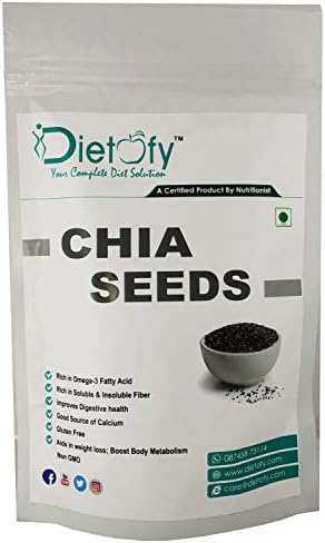 Dietofy Chia Seeds - Protein and Fibre Rich Superfood - 250gm