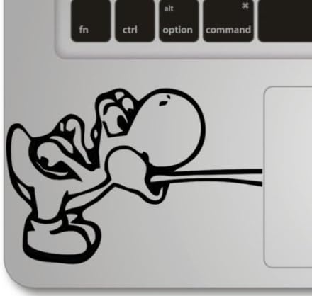 Hungry Yoshi - Apple Macbook Front Decal Sticker Humor Handmade Partial Art Skin Protector