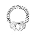 Silver Phantom Jewelry Handcuff Bracelet in Stainless Steel