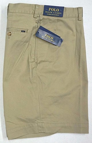 RALPH LAUREN Men s Classic Fit Pleated 9 Shorts(Khaki, 30) RALPH LAUREN Men s Classic Fit Pleated 9" Shorts(Khaki, 30)