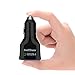 Swiftrans Quick Charge 2.0 36W Fast USB Car charger, Dual Turbo Rapid Ports both support QC 2.0 12V/1.5A, 9V/2A, 5V/2.4A (Includes 3.3 ft Micro USB Cable) - Black