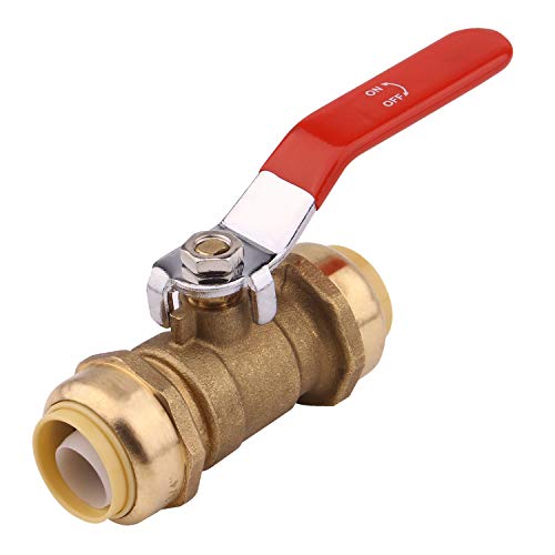image for DERNORD Ball Valve – Push Fittings 3/4 Inch x 3/4 Inch, Water Valve 