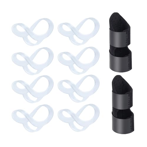 Soft Home Finger Splint 10 pcs, Mallet Finger Splints for Pain Relief, Trigger Finger Splint for Thumb, Middle Finger, Pointer Finger, Ring Finger or Pinky Finger (size 4,5,6,7,8,9,10,11)