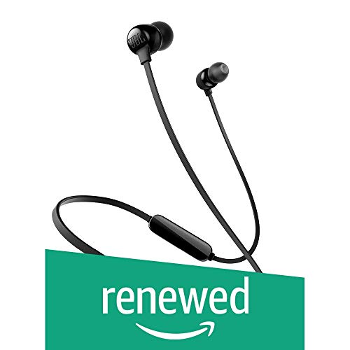 (Renewed) JBL Tune 115BT in-Ear Wireless Headphones with Deep Bass, 8-Hour Battery Life and Quick Charging (Black)