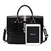 ECOSUSI Messenger Bag for Men 15.6 inch Laptop Briefcase Bag PU Leather Computer Messenger Shoulder Bag with Front & Back Pockets, Black