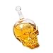 Bargain Crusader Skull Head Vodka Shot Whiskey Wine Drinking Glass Bottle Decanter Skull Shaped Wine Bottle 500 ml (Transparent) (500 ml Transparent)