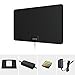 ANTV Indoor TV Antenna, 50 Mile Long Range Amplified HDTV Antenna Build in Amplifier Signal Booster, Ideal Design for Both Digital and Analog Free TV Channel Reception, 10 Feet Coaxial Cable,1-Pack