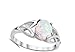 Solitaire White Simulated Opal Celtic Knot Ring .925 Sterling Silver Band Size 7