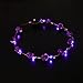 FRCOLOR Flower Headdress for Women,10pcs Purple Rose Flower Wreath Headband with LED Light Crown for Festival Wedding Party