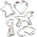 KENIAO Unicorn Cookie Cutters Set - 5 Piece - Unicorn, Unicorn Head, Rainbow, Shooting Star and Heart - Stainless Steel