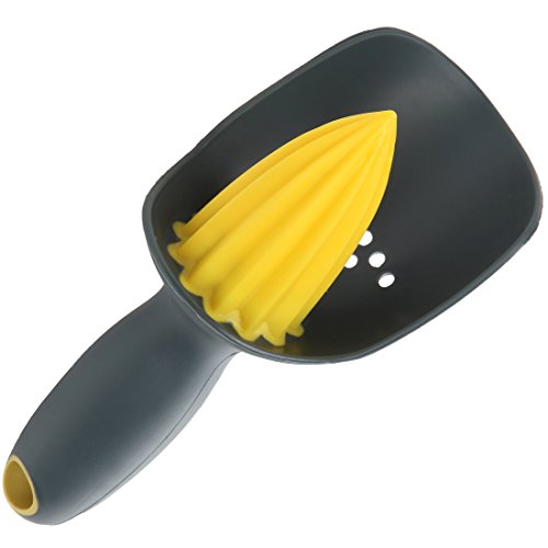 Home-X Citrus Juicer. Catcher, Citrus Reamer. Gray and Yellow
