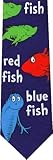 One Fish Two Fish Reversible Dr Seuss New Cartoon Novelty Tie