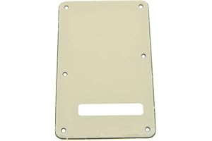 Dopro Strat Guitar Back Plate ST Trem Tremolo Cover fits USA/Mexican Standard Fender Stratocaster Aged White 3 Ply