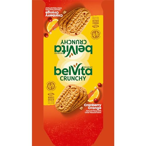 BELVITA BREAKFAST BARS BISCUITS, CRANBERRY ORANGE, 8 PACKS (4 BISCUITS PER PACK)