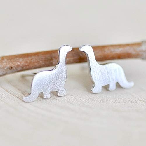 Brontosaurus Dinosaur Earrings in Sterling Silver 925