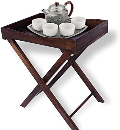 Home Sparkle Wooden Foldable Butler Tray (Brown)
