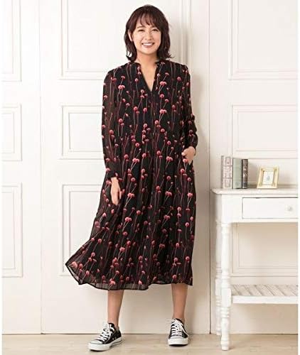 Amazon サブストリートインポート Sab Street My Standard 大きいサイズ インポート Anonyme アノニム レトロプリントロングワンピース 03ブラック 19 5l ワンピース チュニック 通販