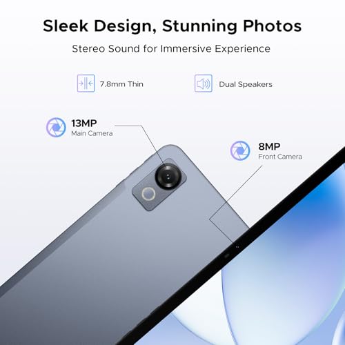 P12 Android 16 Tablet with Gemini AI, 12 Inch Tablet 2.4K 120Hz, 48GB+128GB/TF 2TB, UT7280 Octa-Core, 10000mAh Battery, 13MP+8MP/Face ID/Widevine L1/3.5mm Headphone, Tablet with Keyboard & Pen, Gray