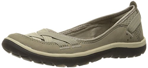 Clarks Women's Aria Pump Flat, Sage Synthetic, 9.5 M US
