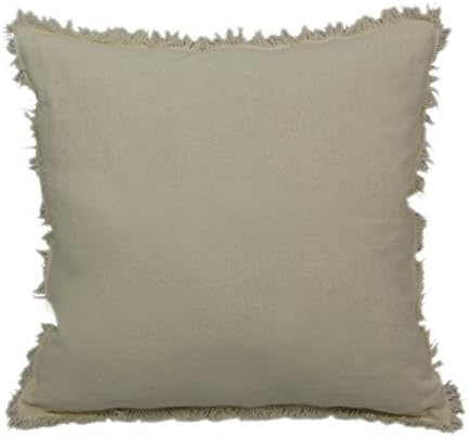 Urban Loft by Westex Fringe Cream Sofa Cushion Decorative Throw Pillow Cover, 20 x 20"