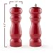 Premium Salt & Pepper Grinder Set of 2 - Gorgeous Glossy Red - Professional Chef Standard - Ceramic Mechanism - Stylish Table Decoration - Beautiful To Hold And Use - Salt & Pepper Shakers Mills