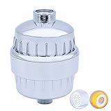 CrystalMX Shower Filters, High Output Universal Shower Head Hard Water Filter with Replaceable 3-Stage Filters Cartridge for Removing Chlorine and Heavy Metals, Chrome