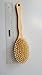 REDECKER Short Bath Brush with Natural Pig Bristles, 11-3/4 Inches Long - Short Wooden Bath Brush - Body Scrubber Brush Wood - Short Handle Shower Brush, Made in Germany - Short Handle Brush