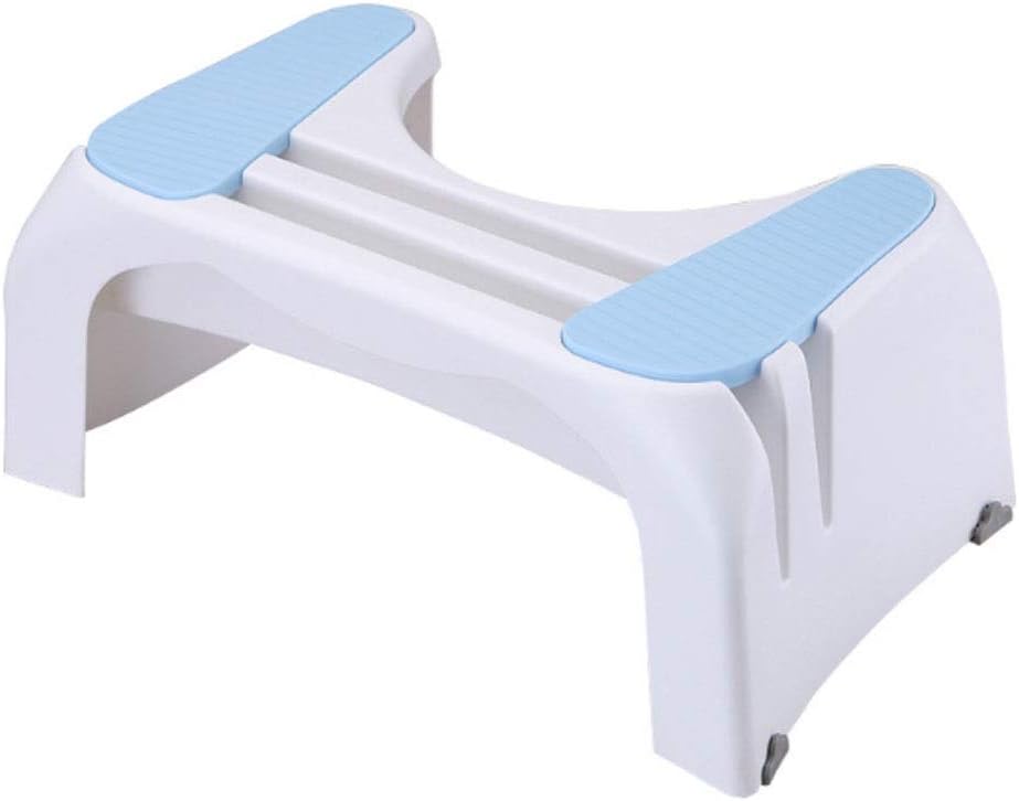 GDBSS Bathroom Stool, Most Ergonomic Bathroom Space Saver Toilet Stool Natural Aid for Posture Better Bowel for All Ages (Color : Blue)