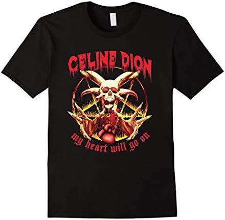 Men's My Heart Will Go On Metal T-Shirt For Men's Medium Black