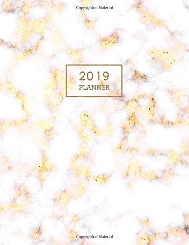 2019 Planner: Weekly Monthly Planner with Inspirational Quotes, Habit Trackers + More | Marble + Gold (2019 Agenda) Paperback – 12 Nov 2018