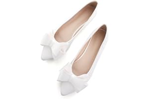 TN TANGNEST Women Fashion Bowknot Flats Comfort Pointed Toe Dress Shoes