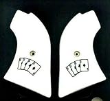 Premium Gun Grips Gambler w/aces Heritage Arms Rough Rider 6 and 9 Shot .22 &.22 Mag Synthetic Aces White Ivory