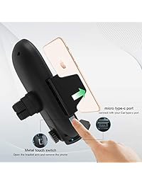 Oyunkey   Cargador de coche inalámbrico con sensor infrarrojo para Samsung Galaxy S6 6+, S7 7+, S8 8+, S9 9+, Note 5 6 7 8 9, 15 W