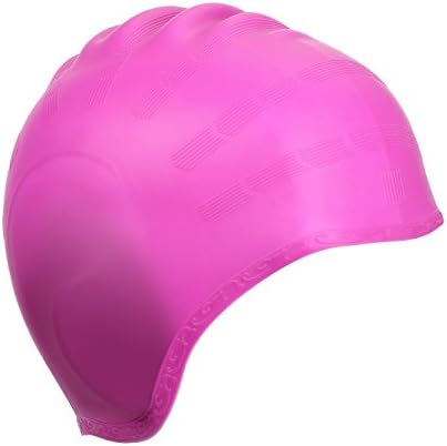 Kinsports Silicone Organic Swimming Cap -Anti-Allergy -Aigh Elasticity -Durable, Swimming Cap Does Not Pull Hair, Suitable For Short Hair Lady, Men And Children. (Pink)