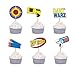 GmakCeder Birthday Gun Cupcake Topper 24 Pcs