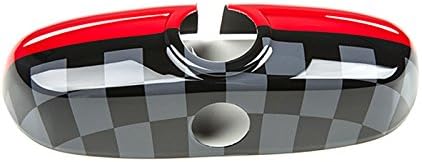 LVBAO Interior Mirror Cover Caps for Mini Cooper ONE/S/JCW F54 F55 F56 F57 F60 Clubman Countryman Hardtop Hatchback (F Series Without Senor Hole, Union Jack Gold)