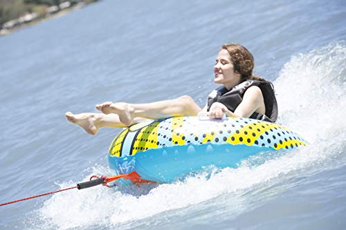 Big Sky Hypershot Towable Tube for 1 Person - Roomy, Durable Boating Tubes for Lake, Beach, River, Snow - Fun Watersports Towables - Quick Inflation and Deflation - One Person Boat Toys and Floats
