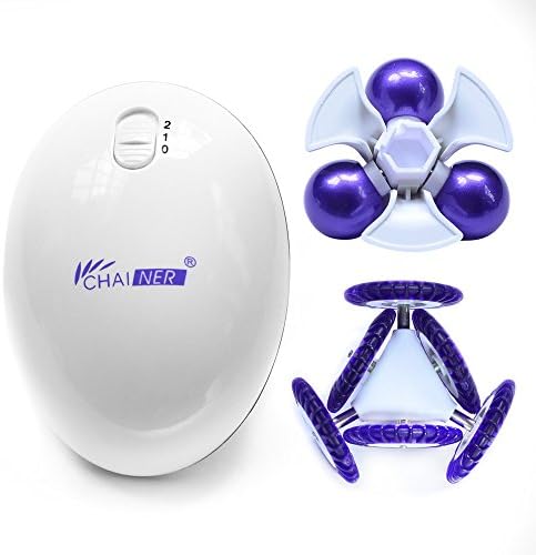 Chainer Therapeutic Massager Electric Mini Personal Handheld Portable Rechargeable Vibration Massage Machine for back neck shoulder legs foot Arms Face (Purple)