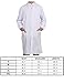 PINKPUM Lab Coat Professional Uniforms, Unisex White (L)