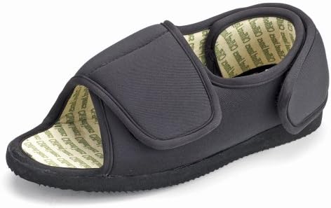Clifford James Pedi-Medic Wide Fitting Sandal/Slipper/Shoe for Swollen Feet in Black